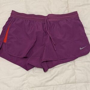 Nike Women's Athletic Shorts in Purple and Red